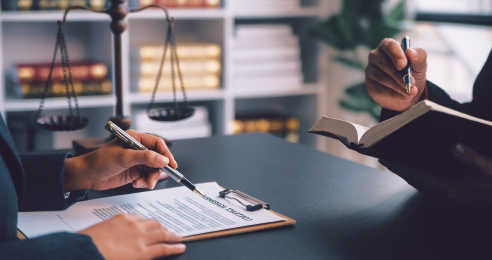 Legal professional working